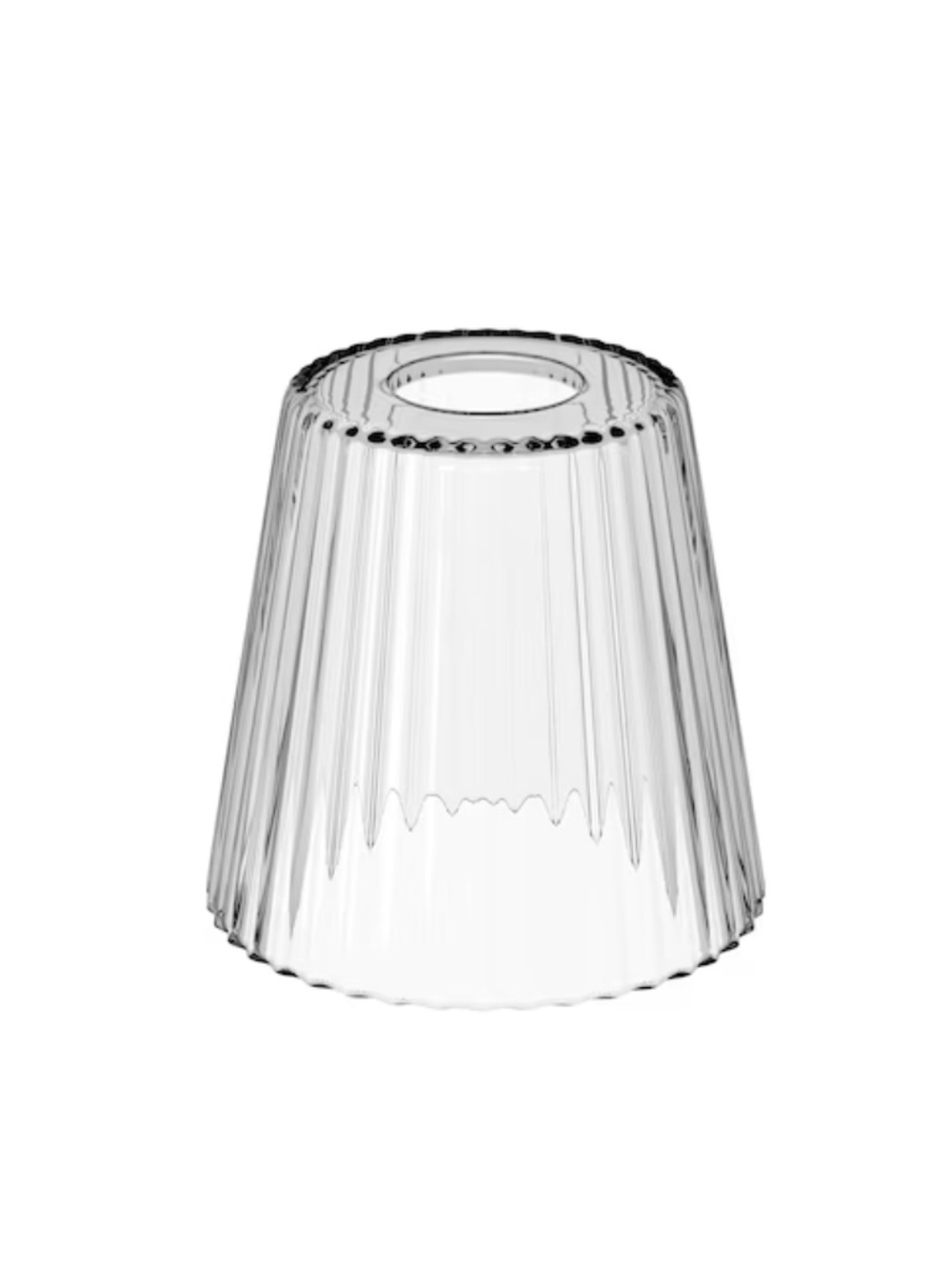 Style Selections Clear Ribbed Glass Vanity Light Shage, Vintage Look, NWT